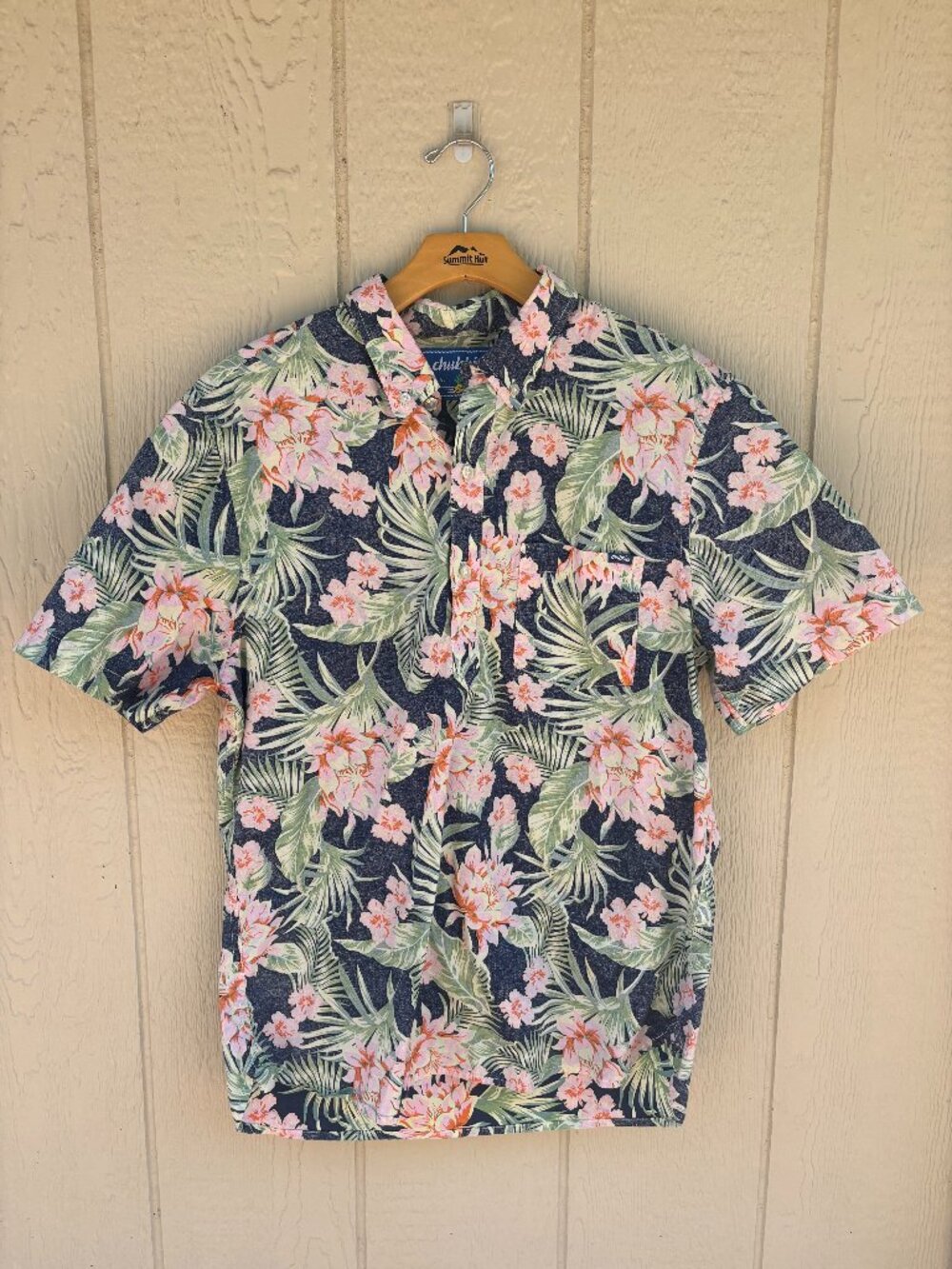 Chubbies Tropical Popover Shirt Men's Large Floral Resort Wear Vacation Summer